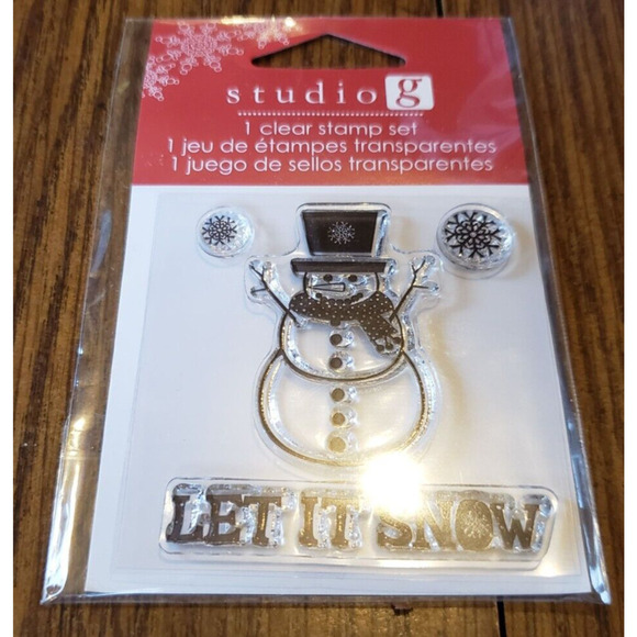 Lot of 6 Small Holiday Themed Clear Cling Stamps - Picture 10 of 13